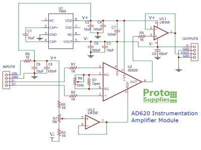 schema modulu AD620