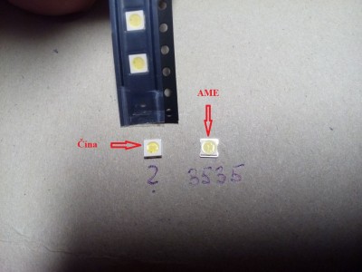 Porovnání LED-ek z AME a z Číny