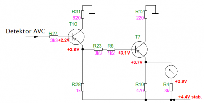 Jedná se o náhradní schema obvodu AVC (bez vf funkce)
